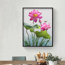 Rhinestone DIY Art Diamond Painting Full Round Drill 5D Dragonfly Lotus Kit