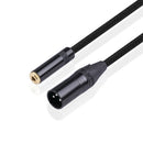 TRS 3.5mm Female to XLR 3 Pin Male Adapter for Cannon Plug Audio Cable Converter
