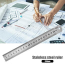Stainless Steel Metal Straight Ruler Double Sided Measuring Tool (200mm) Newly