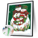 Christmas Snowman Oil Paint By Numbers DIY Drawing Hand Painted Wall Art Craf