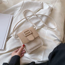 Fashion Contrast Color PU Leather Crossbody Bag Casual Women Mini Shoulder Bags
