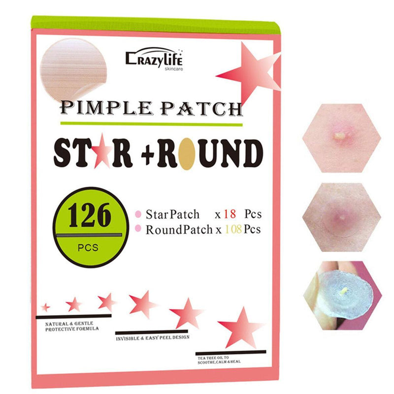 Stars Round Face Hydrocolloid Pimple Patches 126Pcs#