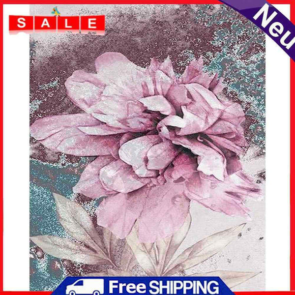 Pink Flower Oil Paint By Numbers Kits Canvas DIY Picture Hand Painted Wall Arts