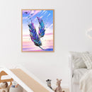DIY Full Round Drill Diamond Painting 5D Fantasy Feather Poster Kit Craft