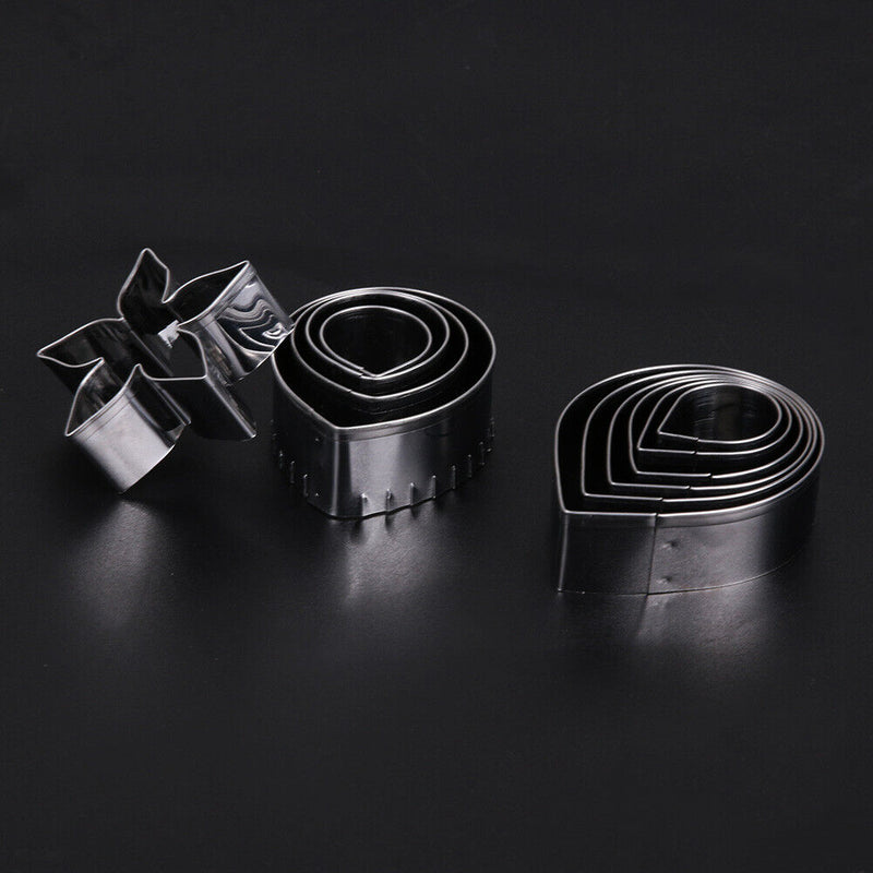 Stainless Steel Fondant Rose Flower Petal Sepal Leaf Cake Mold Cookie Tool