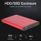 USB 2.0 Mobile Hard Disk Case 10TB 2.5 inch SATA HDD SSD Enclosure (Red)