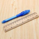 2 in 1 Luminous Light Invisible Ink Pen UV Kids Drawing Magic Pens (Blue) Newly