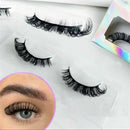 Long Curled Full Russian Strip Lashes False Eyelashes Faux Mink Lashes D Curl