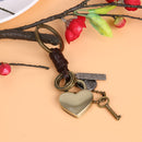 Mikolot Mens Love Heart Lock Charms Keychain Ring Holder Pendant S