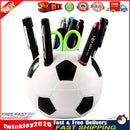 Cute Football Shaped Pen Holder Desktop Pencil Storage Rack (Black-White) Newly