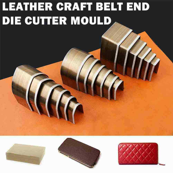 18pcs Leather Craft Cutter Punch Strap Belt Wallet Crafts. End Cut Tools E4T5