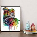 #A Partial Cross Stitch 14CT Cotton Thread Rainbow Owl DIY Counted Embroidery Ki