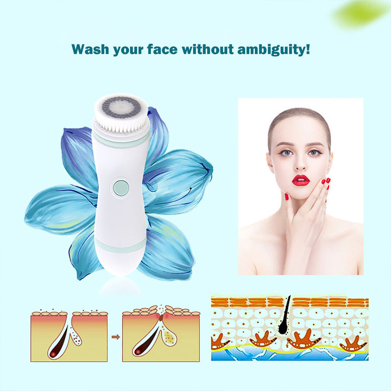 5 in 1 Facial Cleansing Brush Electric Facial for Cleansing Removing Blackh