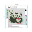 5D DIY Full Drill Diamond Painting Panda Love Cross Stitch Embroidery Rhinest