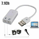 USB 2.0 Laptop Converter Stereo Sound Card Audio External Adapters Good Y5D8