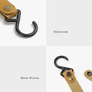 S-Shaped PU Leather Hanging Hooks Storage Rack Hook Keychain Curry (4pcs)