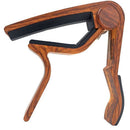 Acoustic Electric Quick Change Tone Changing Clip Guitar Capo Wood Grain Clamp
