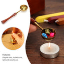 Wooden Wax Seal Stamp Retro Fire Warmer Melting Copper Waxing Spoon Stamp T