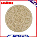 Wooden Divination Pendulum Board with Stars Moon Carved Coaster (Pink 25cm)