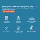 Fingerprint Padlock Luggage Gym Locker USB Rechargeable Thumbprint Lock