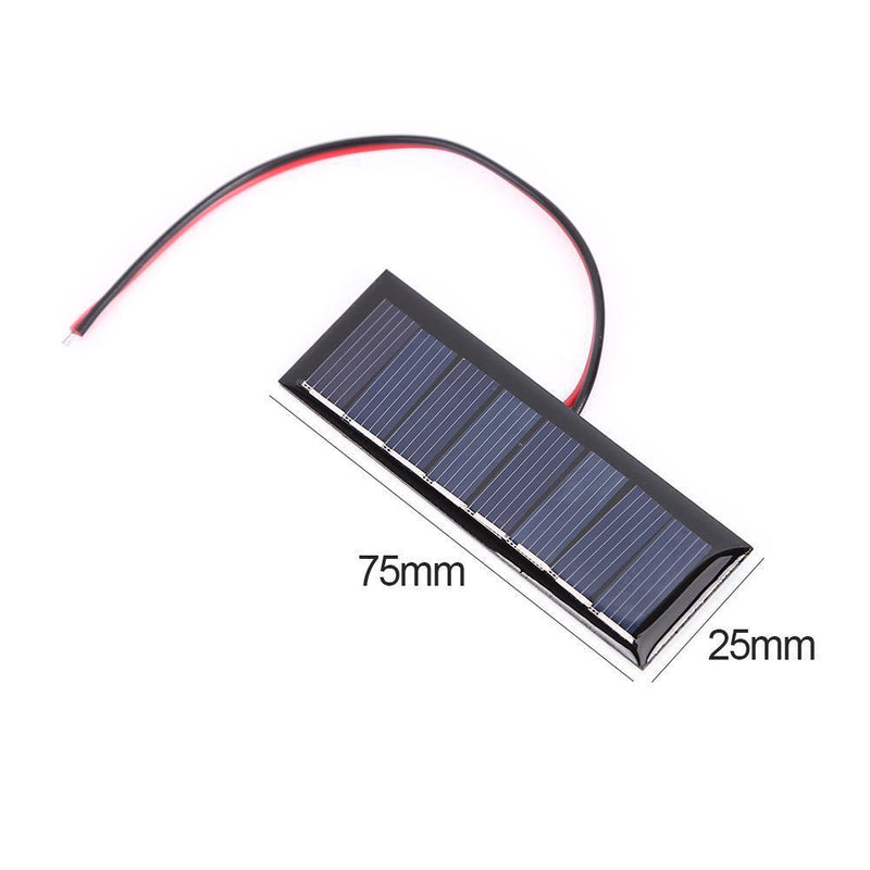 4V 0.2W 2-Wire Epoxy Solar Panel 8 Solar Cells for Solar Projects (2pcs)