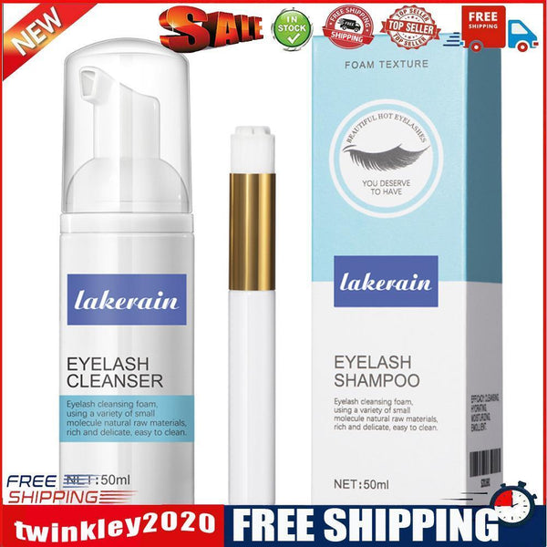 Eyelash Eyebrows Cleansing Mousse Set Eyelid Foaming Cleanser Pump Design