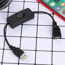 USB ON OFF Switch Cable USB 2.0 Male to Female Extension Extender Cable