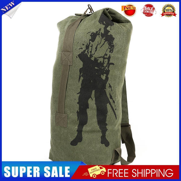 Canvas Backpack Sports Bicycle Rucksack Outdoor Climbing Bag (Army Green M)