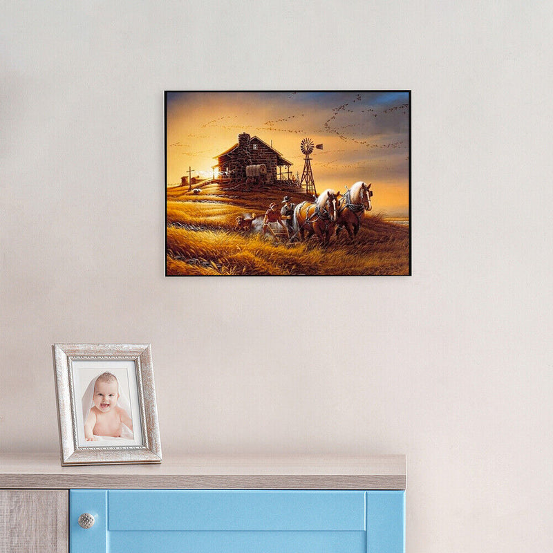 5D DIY Full Drill Diamond Painting Dusk Embroidery Craft Kits Bedroom Wall Art