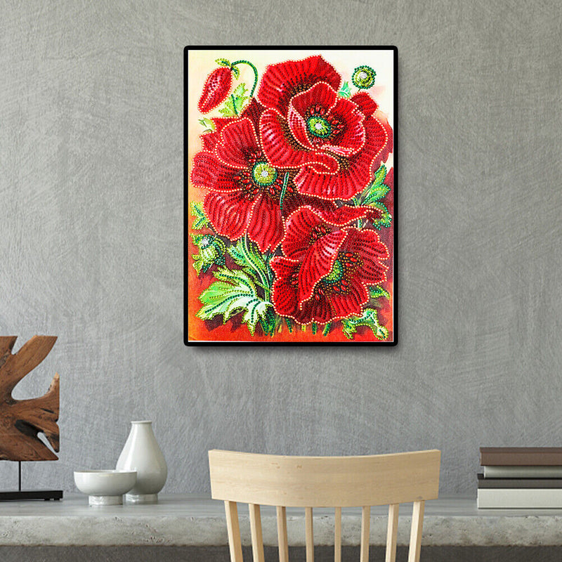 Wall Craft DIY Special Shaped Drill Happy Flowers Diamond Painting (R8136)