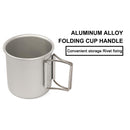 Mountainhiker 300ml Camping Water Cups Foldable Handle Outdoor Tea Mug (White)