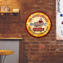 Busted Knuckle Garage Round Retro Metal Plate Tin Sign for Bar Club Cafe Newly