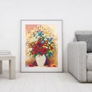 DIY Paint By Number Kit Frameless Colorful Flowers Canvas Handpainted Handcraft