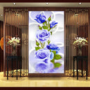 Blue Rose Flower 5D Diamond DIY Painting Cross Stitch Embroidery Home Decor