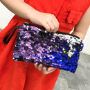 3pcs/Set Women Rabbit Ears Mini Sequins Backpack Clutch Shoulder Bags/Blue