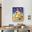 5D Kit DIY Christmas Tree Beach Full Round Diamond Painting Mosaic Picture
