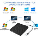 USB 3.0 External DVD RW CD Writer Drive Burner Drive-free Disk Reader Player