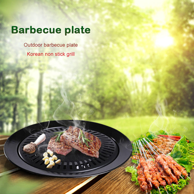 Master Grill Pan Smokeless Korean BBQ Plate for Indoor Outdoor Camping Gril
