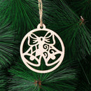 Wooden Pendants Hanging Ornaments Xmas Tree Wood Chip Christmas Decorations