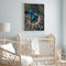 Hand Painted Blue Girl Acrylic Drawing Coloring Picture DIY Oil Paint by Numb