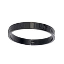 Stainless Steel Carving Roman Numeral Bracelet Cuff Wedding Bangle (Black) Newly