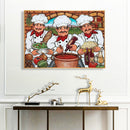 Three Chefs Canvas Paint By Numbers Oil Hand Painted Drawing Kit Home Decor