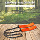 Outdoor Camping Orange Braided Handle Hand Zipper Saw Survival Equipment
