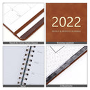 2022 Planner - Academic Weekly & Monthly Planner with Blank Pages (Brown)
