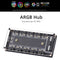 Desktop Computer ARGB Fan Hub Case+Cable 5V 3PIN PC RGB Cooler Splitter Set