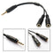 3.5mm Stereo Audio Join (Male, 2 Female) Mic Y Splitter Cable