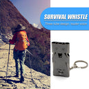 Three-Pipe Keychain Whistle EDC High Decibel Emergency Whistles (Gray) Newly