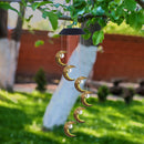 Moon Wind Chime Windbell Lamps Pendant Light LED Hanging Home Garden Yard Decor