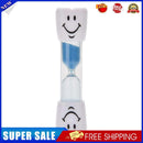 Creative Smiling Face Hourglass Sand Clock for Kids Brushing Teeth (Blue)