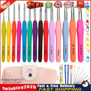 14pcs Aluminum Crochet Set Soft Handles Knitting Needles Kit Weaving Tools Newly